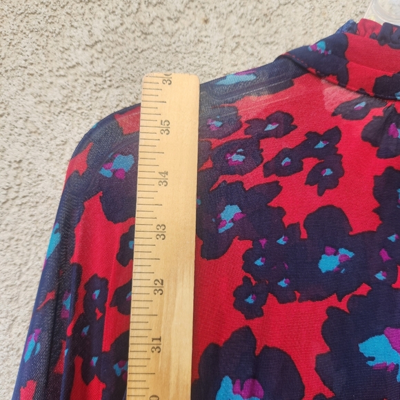 FREE PEOPLE Women's Love Letter Tunic Dress Medium Oversized Ruffle Boho - Picture 11 of 15